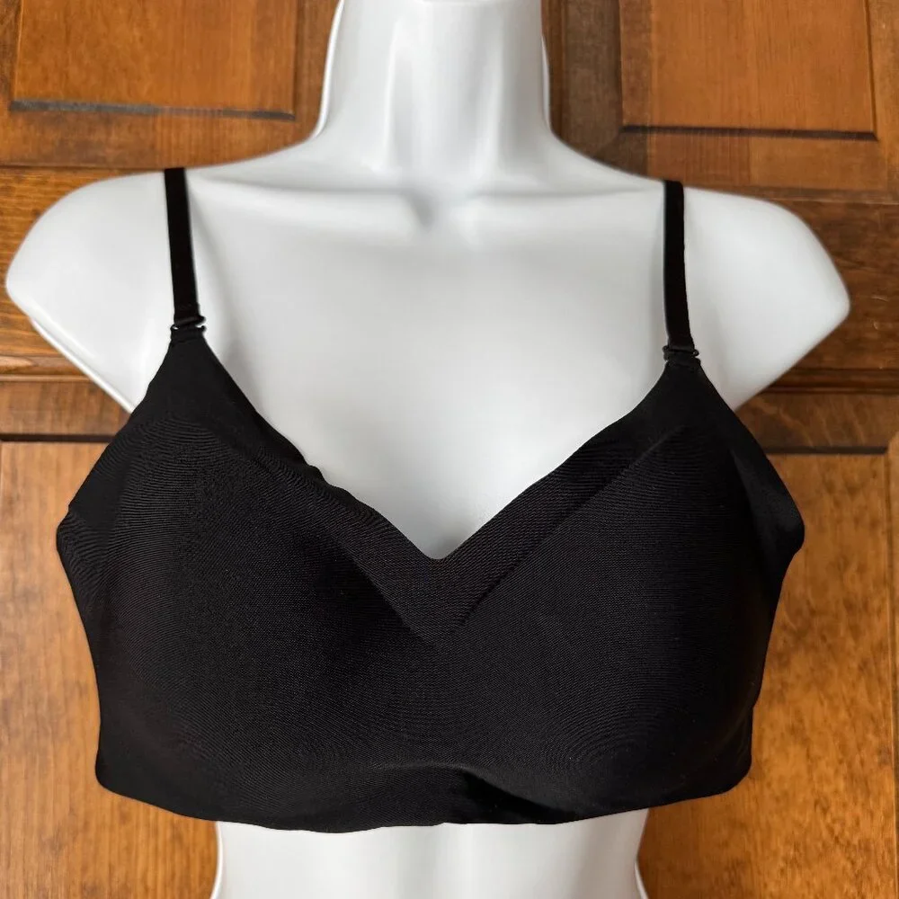 #1 Black Convertible Bra w/Spaghetti Straps & Removable Pads X-Large